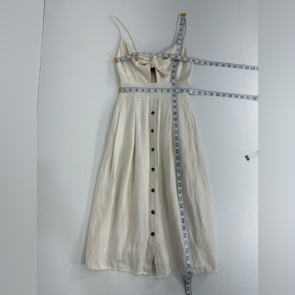 Express linen blend Midi Dress cream size XXS - Picture 8 of 12